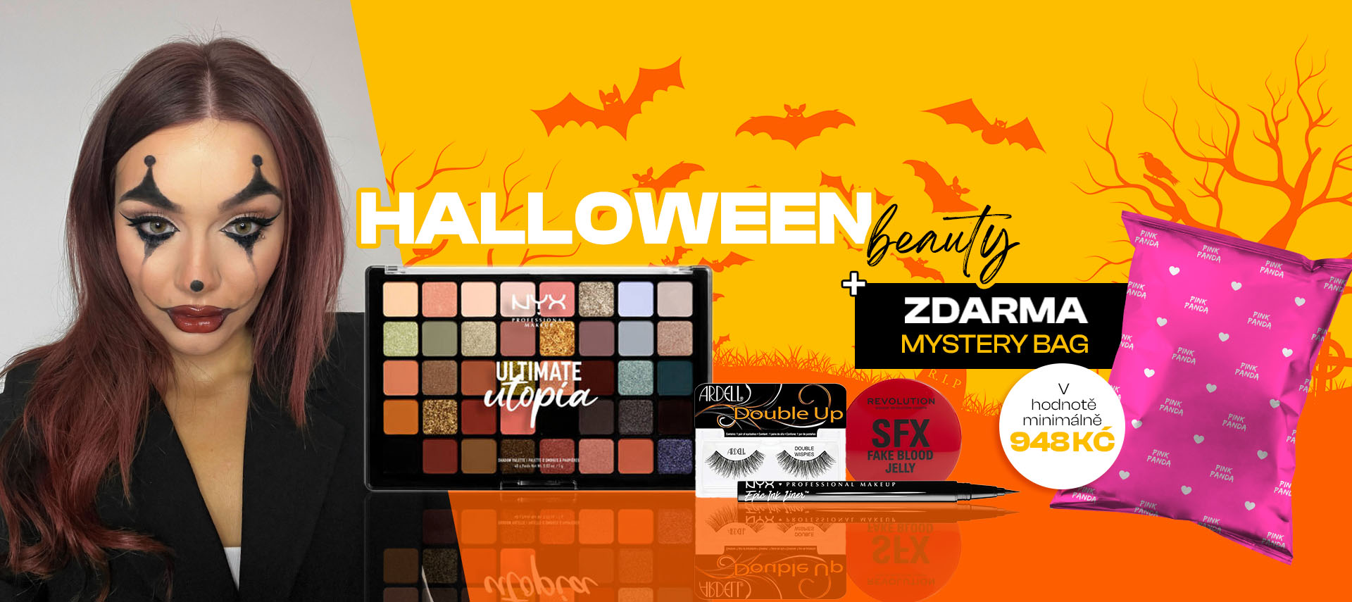 Získejte své halloweenské kosmetické produkty + ZDARMA podzimní tašku Mystery!