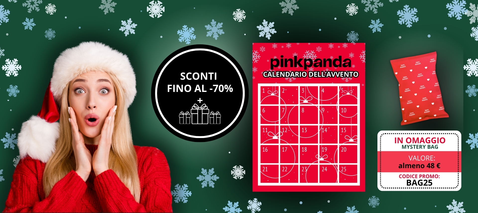Conto alla rovescia di Natale con il Calendario dell'Avvento Pink Panda
