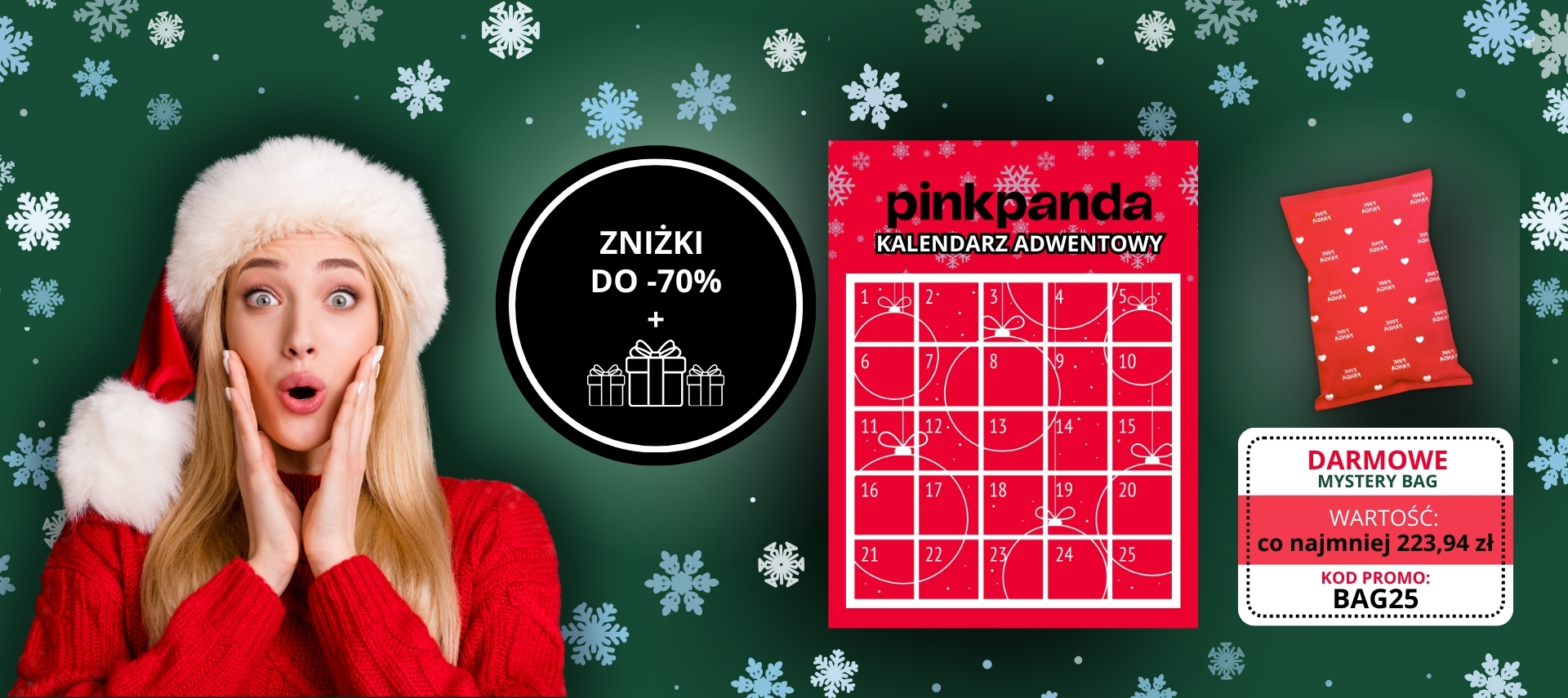 Odliczanie do Świąt z Kalendarzem Adwentowym Pink Panda