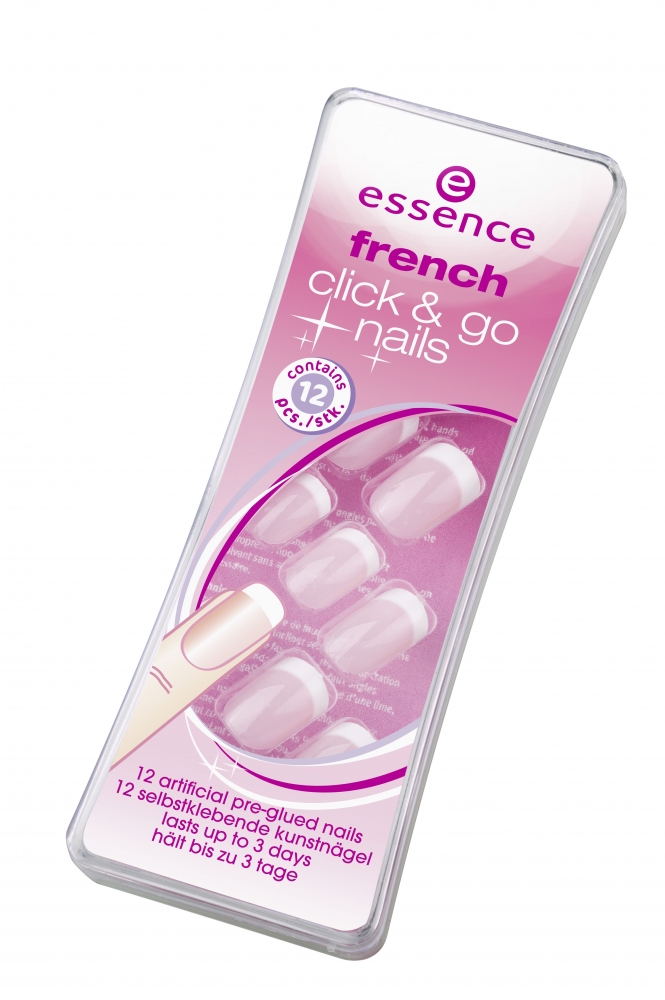 Essence Unghii False French Look Click Go Nails Pink Panda