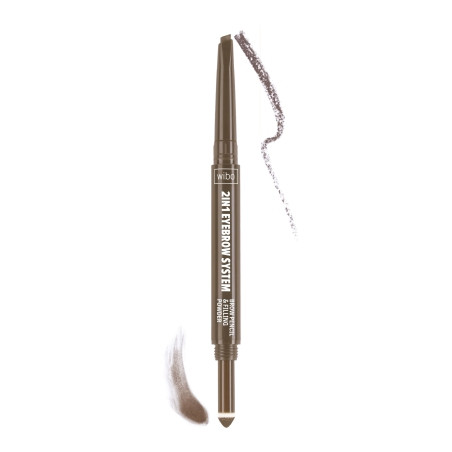 Wibo Augenbrauenstift - 2in1 Eyebrow System Brow Pencil & Filling Powder - 01