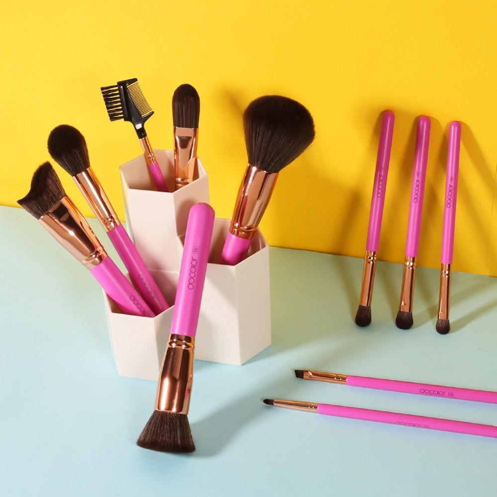 Docolor Pinselset 11 Piece Basic Makeup Brush Set Rose Red PINK PANDA