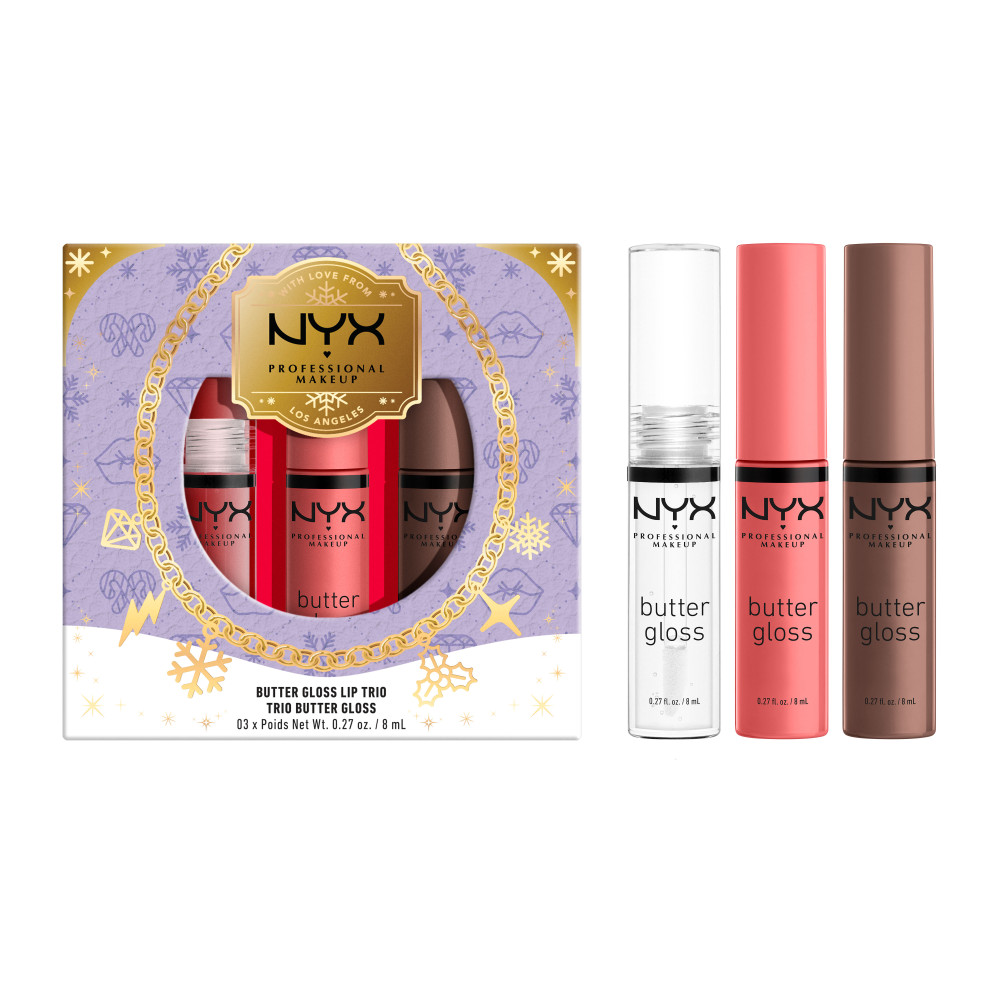 NYX Professional Makeup Mrs. Claus Butter Gloss Trio PINK PANDA