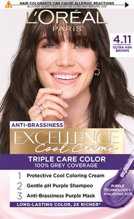 L’Oréal Paris farba na vlasy - EXCELLENCE Cool Cremes - 4.11 Ultra Ash Brown