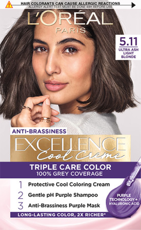 L’Oréal Paris farba na vlasy- EXCELLENCE Cool Cremes - 5.11 Ultra Ash Light Brown