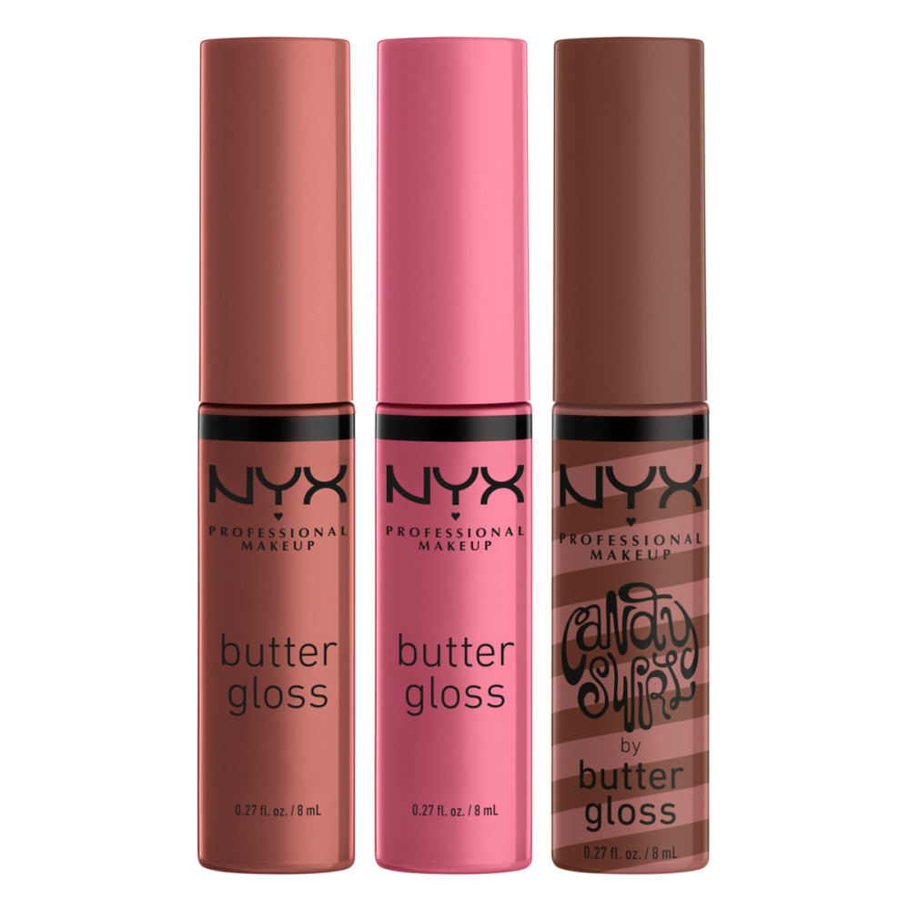 NYX Professional Makeup Butter Gloss Trio Holiday Gift Set PINK PANDA
