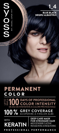 Syoss vopsea de păr  Permanent Coloration - 1_4 Blue Black