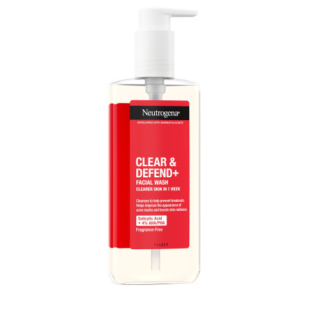 Neutrogena arclemosó gél - Clear & Defend Face Wash Gel akciós termékkép 1