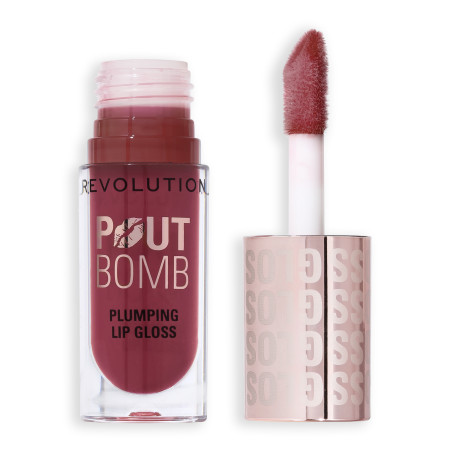 Revolution Pout Bomb Plumping Gloss - Rosewood Rose Pink