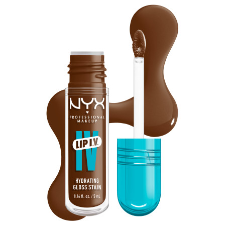 NYX Professional Makeup Lip I.V. Hydrating Lip Gloss Stain - 04 Cocoa Quench!