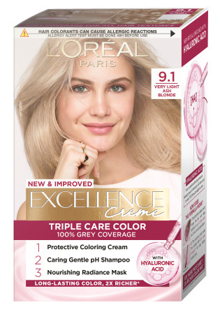 L’Oréal Paris barva na vlasy - EXCELLENCE Creme - 9.1 Very Light Ash Blonde