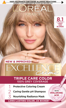 L’Oréal Paris barva na vlasy - EXCELLENCE Creme -  8.1 Light Ash Blonde