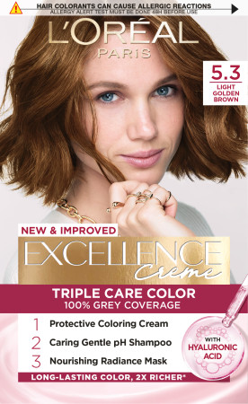 L’Oréal Paris barva na vlasy - EXCELLENCE Creme - 5.3 Light Golden Brown