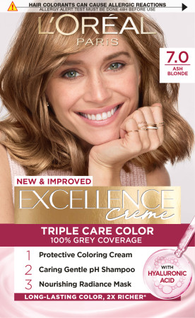 L’Oréal Paris vopsea de par - EXCELLENCE Creme - 7.0 Ash Blonde